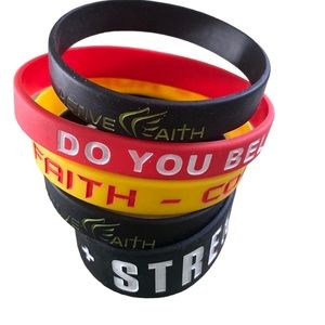 Faith based silicone wristbands